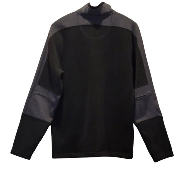 The North Face Quarter Zip Black and Gray Fleece Pullover Men's Size M - Picture 2 of 7